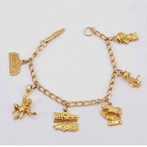 VTG Universal Studios Charm Bracelet BTTF Jaws ET Kong Blockbuster